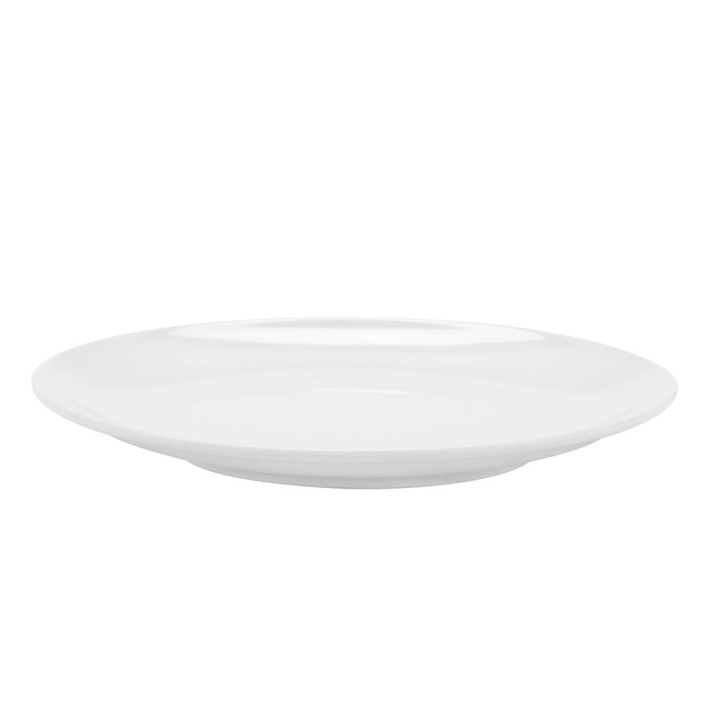 Ensemble de 12 assiettes coupées en mélamine de 10,5 po GET - blanc (ensemble de 12)