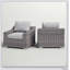 Ensemble de fauteuils en osier avec coussins entièrement assemblés, durables et élégants pour l'extérieur