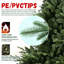 Arbre de Noël pleine forme 6 pi avec 1673 pointes - aiguilles mixtes en PE / PVC, base large pour les grands espaces, structure à charnières pour une installation facile, support en métal pour un soutien solide *-482478111-482478116