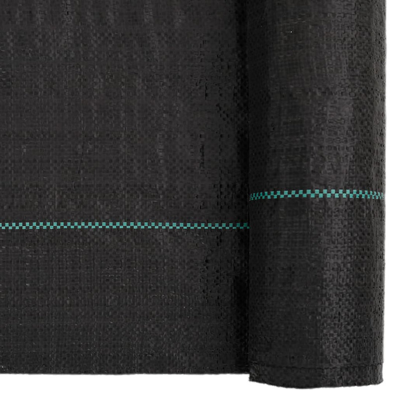 Vidaxl Weed Membrane Weed Barrier Fabric Weed Control Ground Cover Black PP