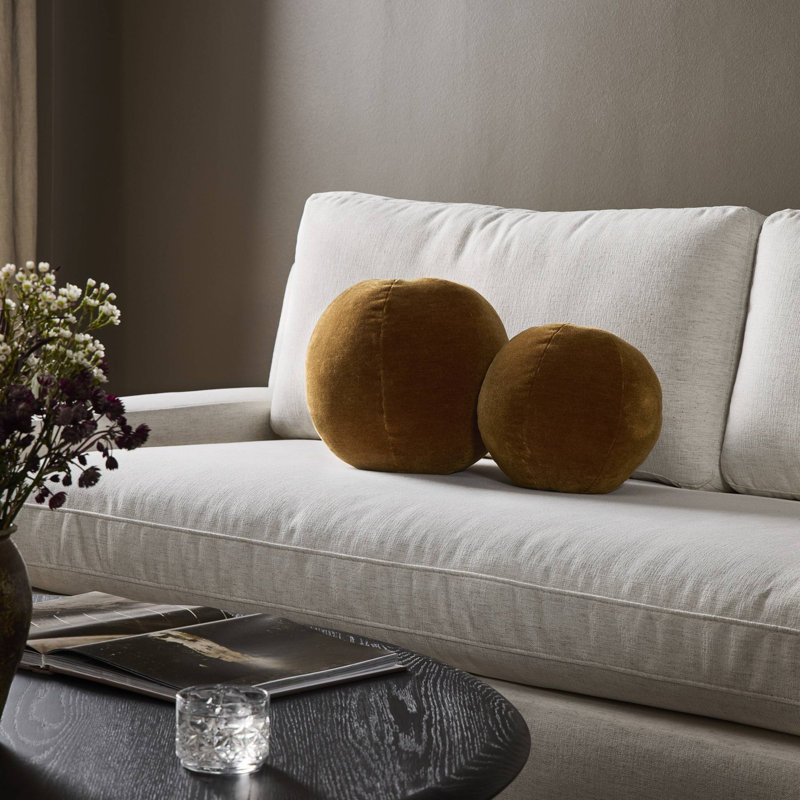 Circular Pillow Cover & Insert, Monte Tobacco