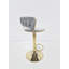 Swivel Upholstered Adjustable Height Counter Stool with Metal Frame-87377326-95200263