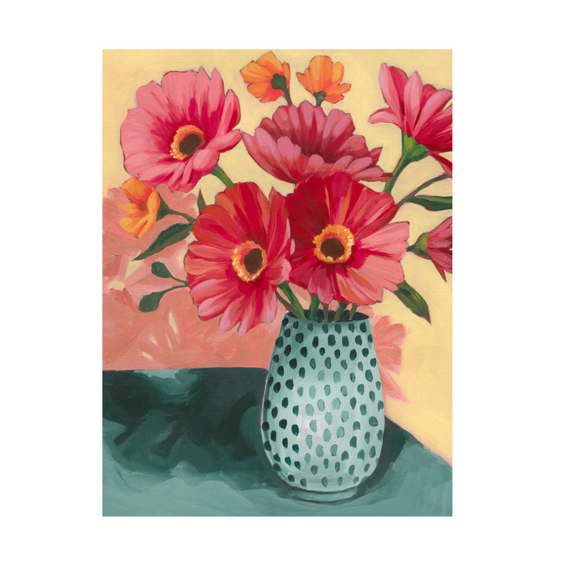 Malony Gerbera Daisy Bouquet II sur toile, H 19 po x l 14 po x P 2 po