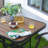 Patio PVC-coated polyester Bar Set of 3, Height Back Bar Chairs and Faux Wood Tabletop