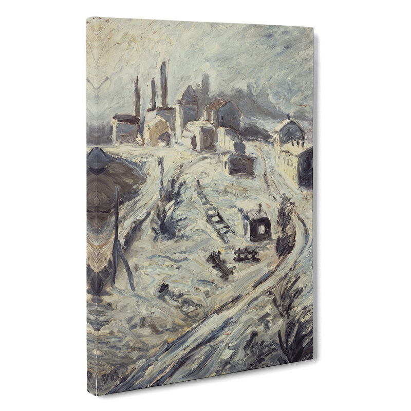 Train Tracks And Houses by Walter Gramatte - Wrapped Canvas, 76cm H x 50cm W x 3cm D