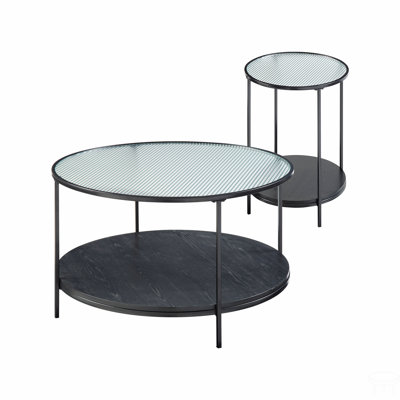 Ensemble de 2 tables d'appoint modernes 2 pièces