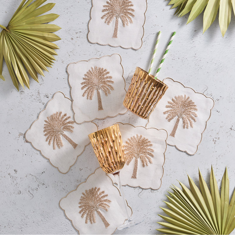 Date Palm Cocktail Napkin Set