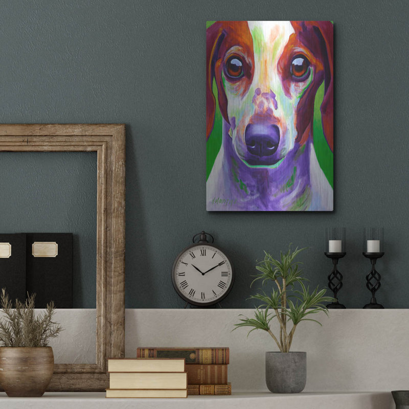 «Dachshund - Cooper» par Dawg Painter, H 16 po x l 12 po