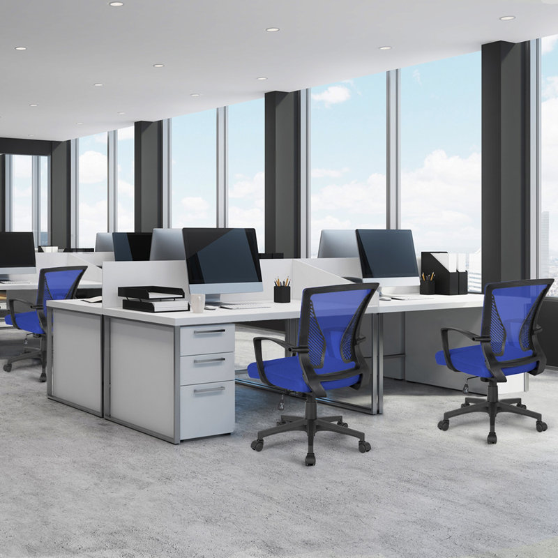 Mid-back Mesh Office Chair, Blue/Black