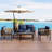 Multi-Person Outdoor Sofa Combination With A Table, Suitable For Garden, Backyard And Balconies