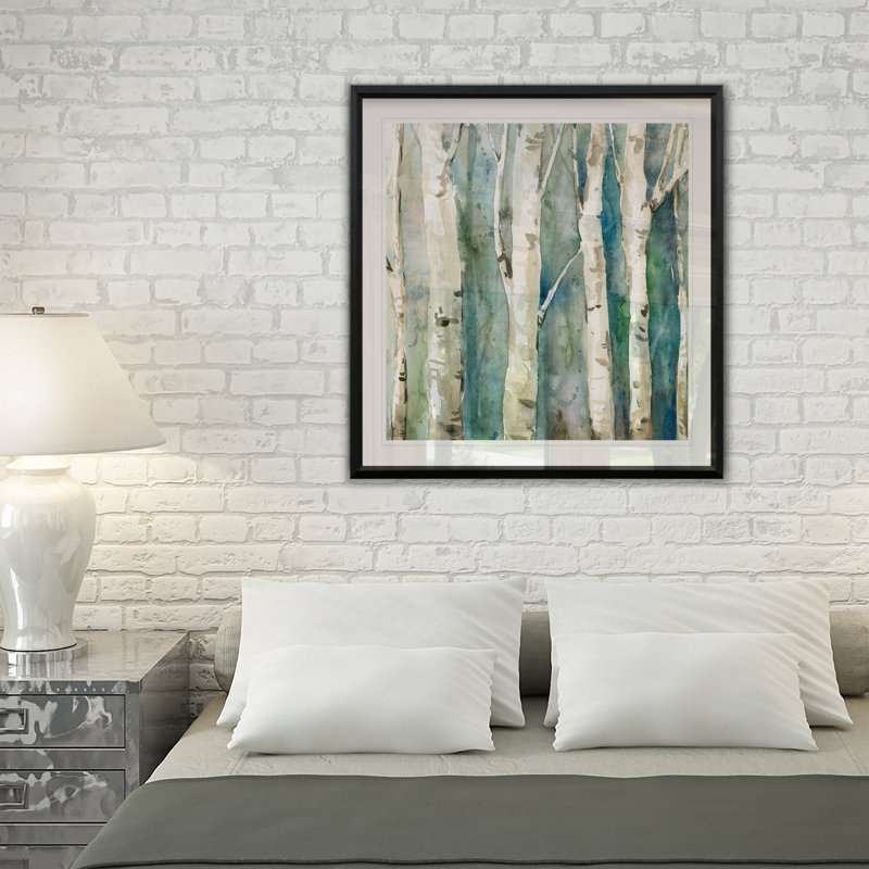 River Birch II, reproduction encadrée, H 26,5 po x l 26,5 po x P 1,5 po