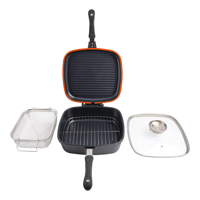 Batterie de cuisine antiadhésive multifonctionnelle noire 5 pièces Kenmore