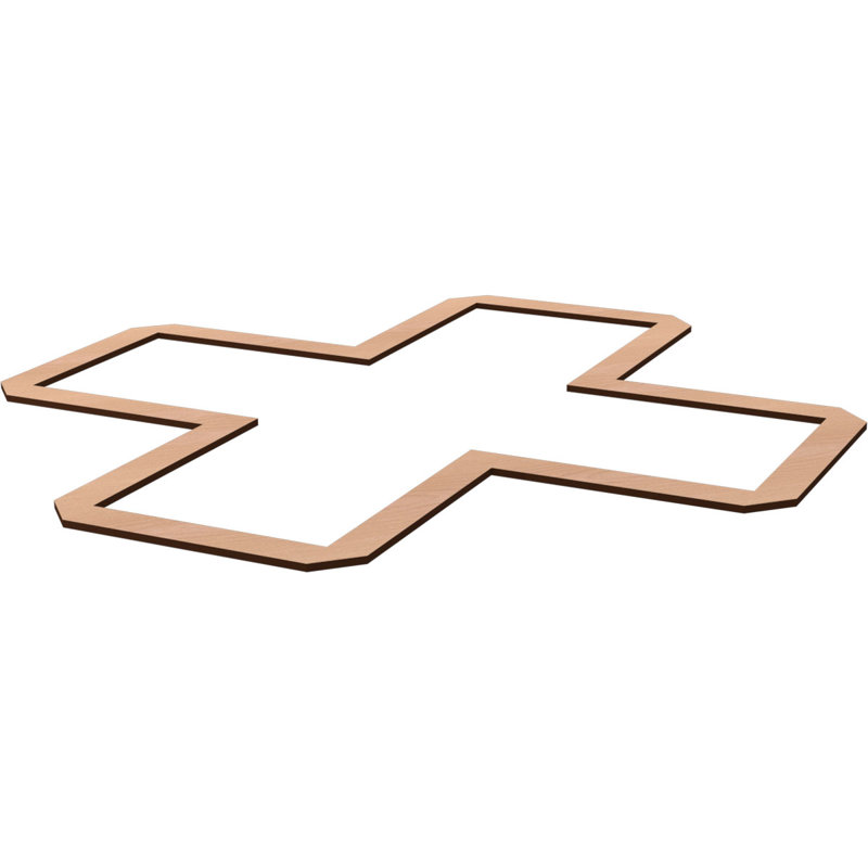 Charpente de plafond décorative Fowler, Aulne, H 29,87 po x l 29,87 po x P 0,375 po