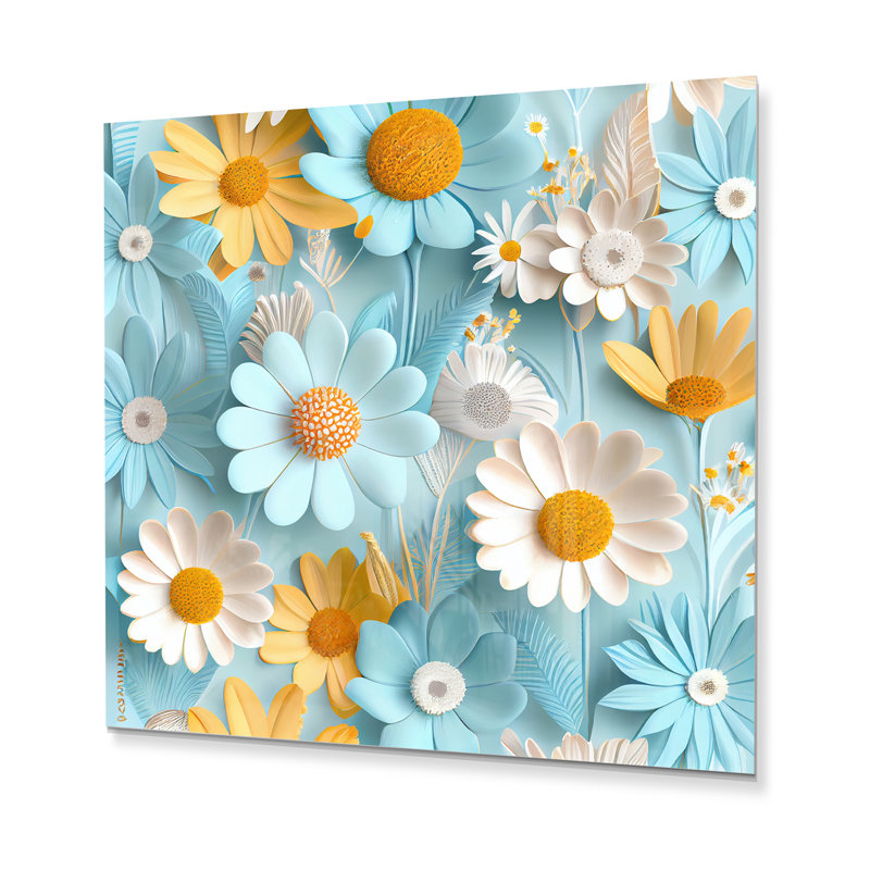 Plants & Flowers Wall Decor on Metal, 23" H x 23" W x 1" D