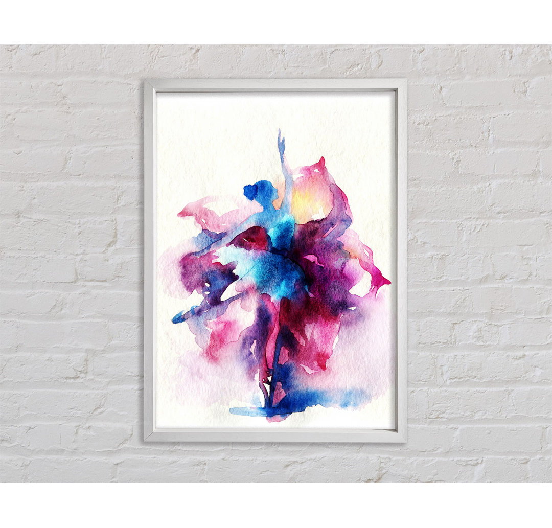 Gerahmtes Wandbild Blue Pink Ballerina 7