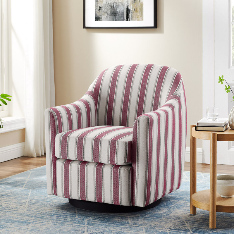 Fauteuil d'appoint pivotant 29,92 po, Lin rouge