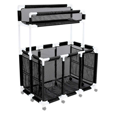 Yescom Replacement Mesh Cover for 424 Gallon Mesh Pool Storage Bin 10 Wheels Black