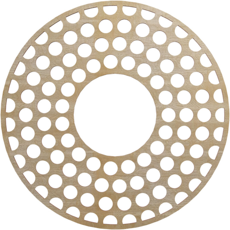 Médaillon de plafond en bois ajouré Hickory, Bouleau, H 22 po x l 22 po x P 0,38 po