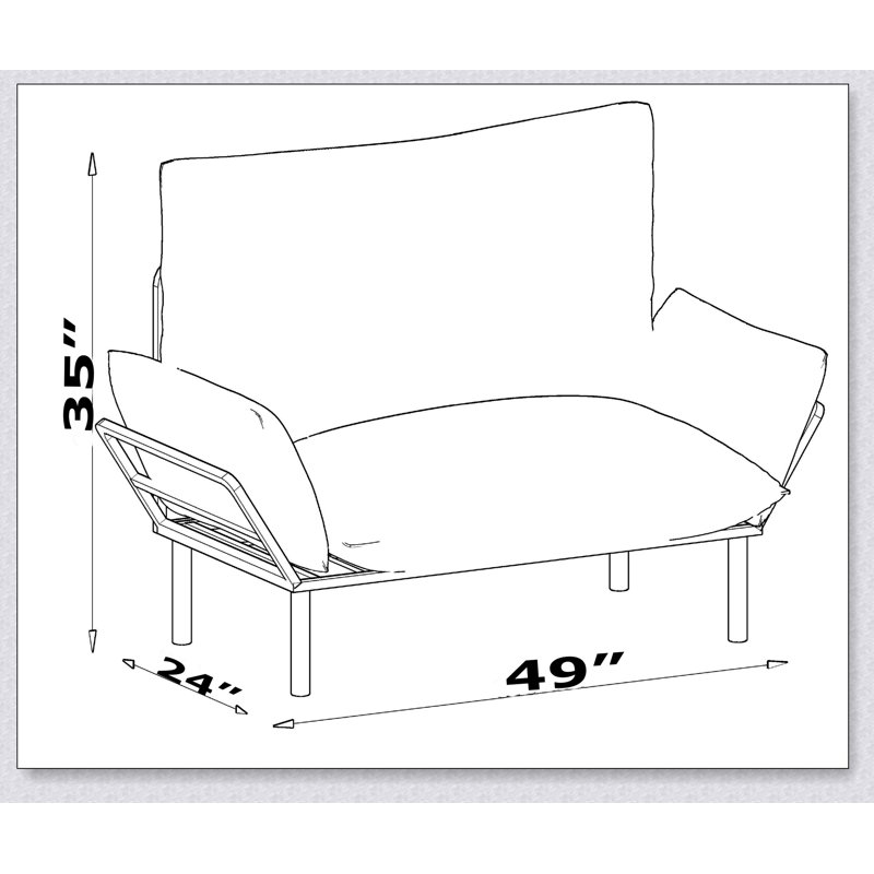 Causeuse convertible Ada - Conception peu encombrante avec pieds hauts, assemblage facile et plusieurs options de couleurs