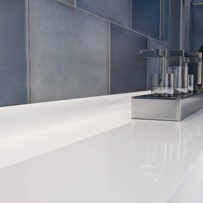36'' White Ceramic Drop-In Bathroom Vanity Top Sink