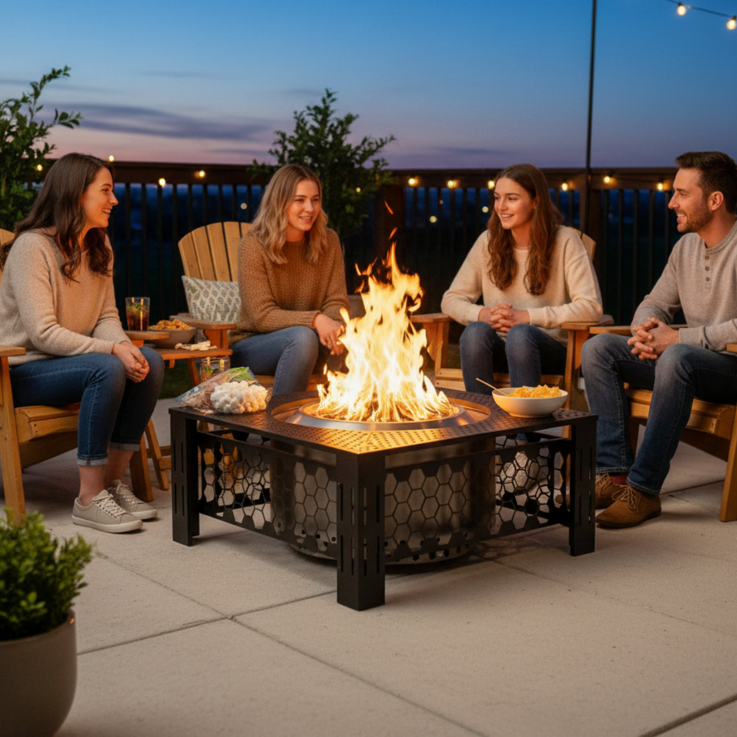 DRODE Fire Pit Surround Tabletop For Solo Stove Bonfire, Ranger & Yukon ...