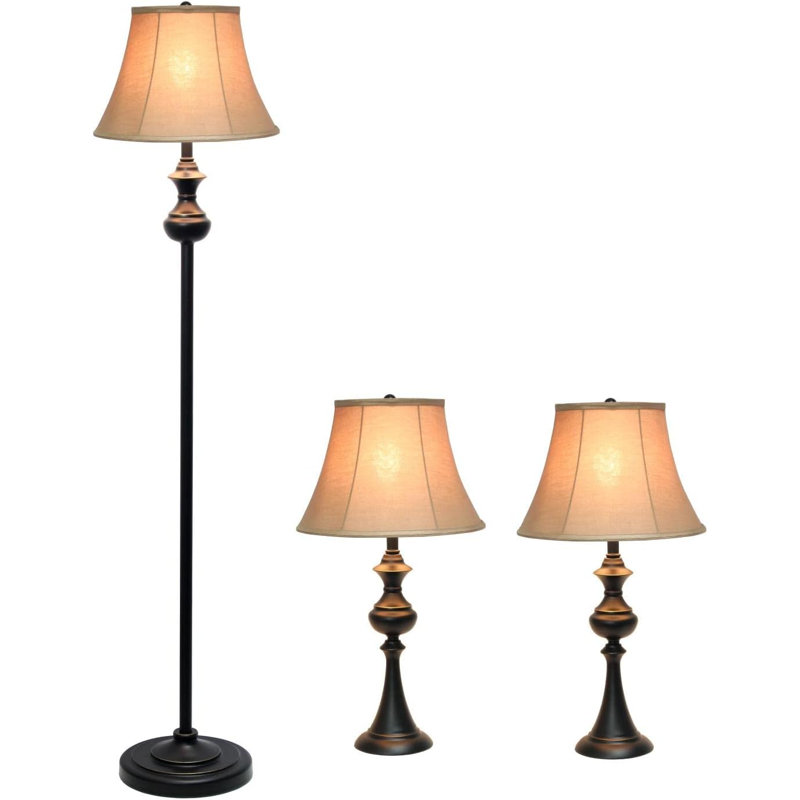 Lampe de table en métal Ainaire, Bronze