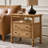 Jeremie Traditional 26"W 2-Drawer End Table with Charging Station and Pull-Out Shelf and Easy Assembly-1685725040
