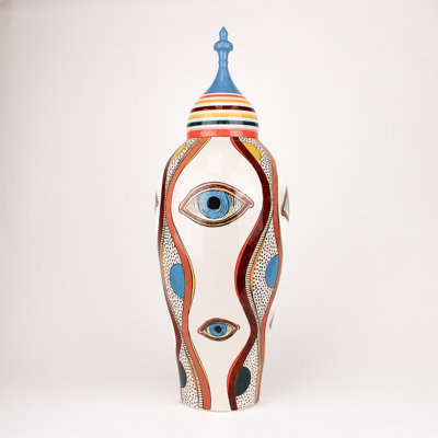 Eyes Handmade Ceramic Jar