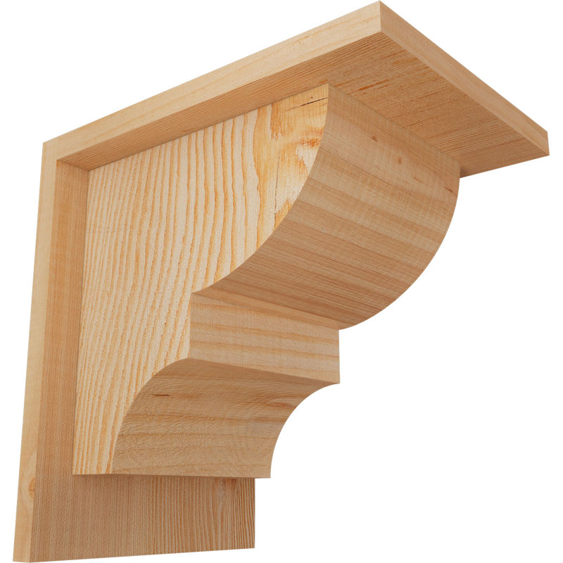 Corbeau Ridgewood avec contre-plaque, H 10 po x l 7,5 po x P 10 po, Sapin de Douglas, Lisse
