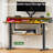 Electric standing desk, height adjustable, with storage space, standing gaming desk with LED light strip, suitable for home office and gaming, sit/stand workstation.-1634015401-1634015407