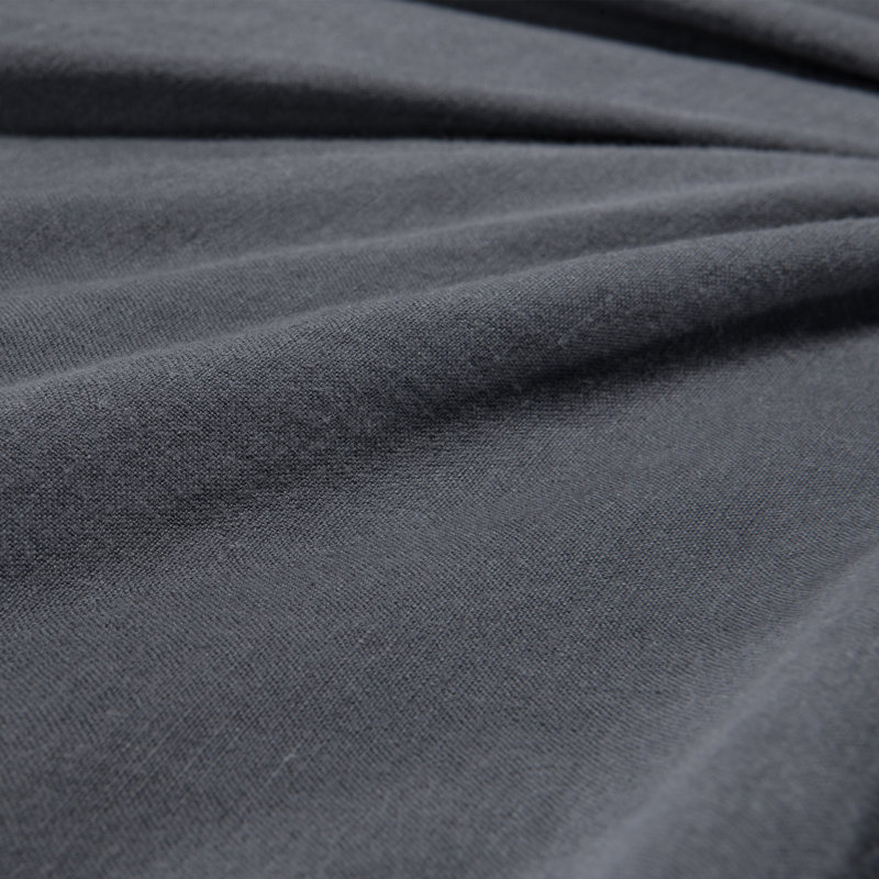 Ensemble de literie en lin, Gris crépuscule / noix de coco grillée, Ensemble de draps pour grand lit avec 2 taies d'or