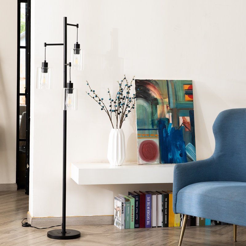 Lampe sur pied à branches 65 po avec 3 ampoules Hansell