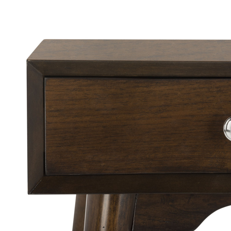 Bureau d'écriture Elegant Dannay - Bureau moderne compact avec tiroir, pieds évasés, rangement coulissant à fermeture en douceur