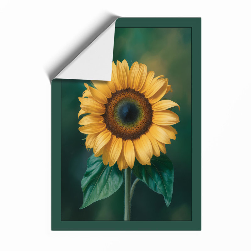 Golden Sunflower Botanical - Print, Unframed, A4 - 29.7 x 21.0 cm