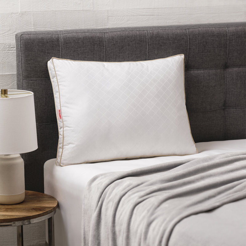 Diamond Luxe White Hypoallergenic Gusset Pillow, Standard Size