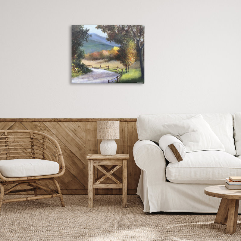 Art mural sur toile Autumn Shade & Path, conception par David Swanagin, H 24 po x l 30 po