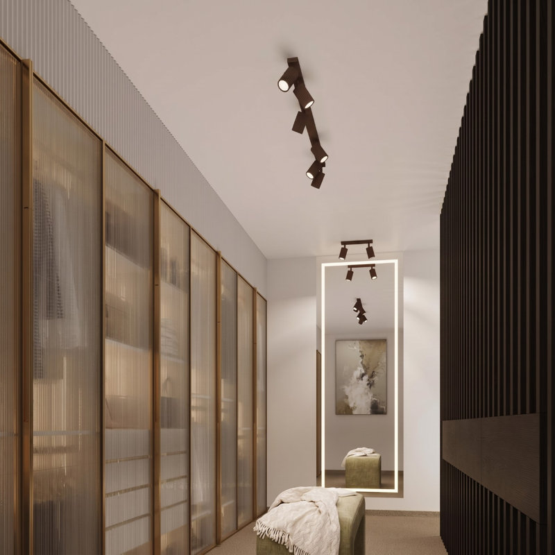 Karbon Aluminium Wall Sconce, Wall lamp KARBON brown with a switch, Brown, 1 Light