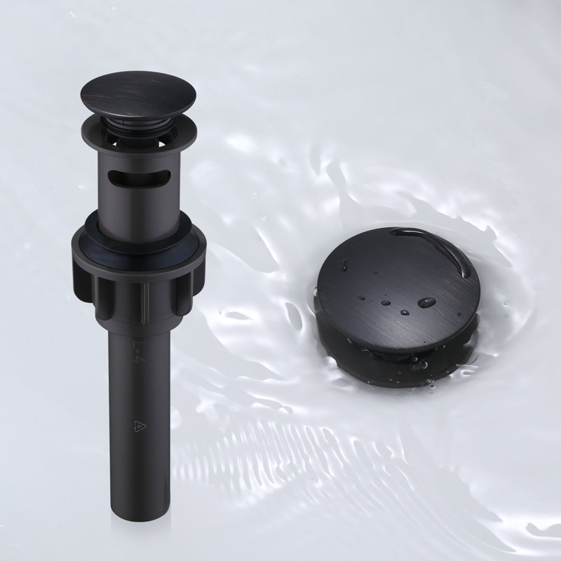 Pop Up Bathroom Sink Drain, Oiled Rubbed Brushed