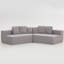Canapé modulaire surdimensionné en tissu gris Teddy, canapé moderne et confortable