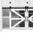 55'' Sliding Barn Door Sideboard Buffet Cabinet With 3 Drawers, Adjustable Shelves, Metal Mesh & Particleboard Doors, Aluminum Handles,White-1258094882