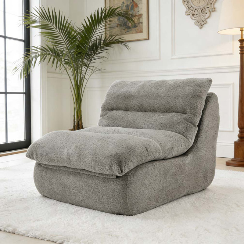 Fauteuil moderne avec assise moelleuse, Gris
