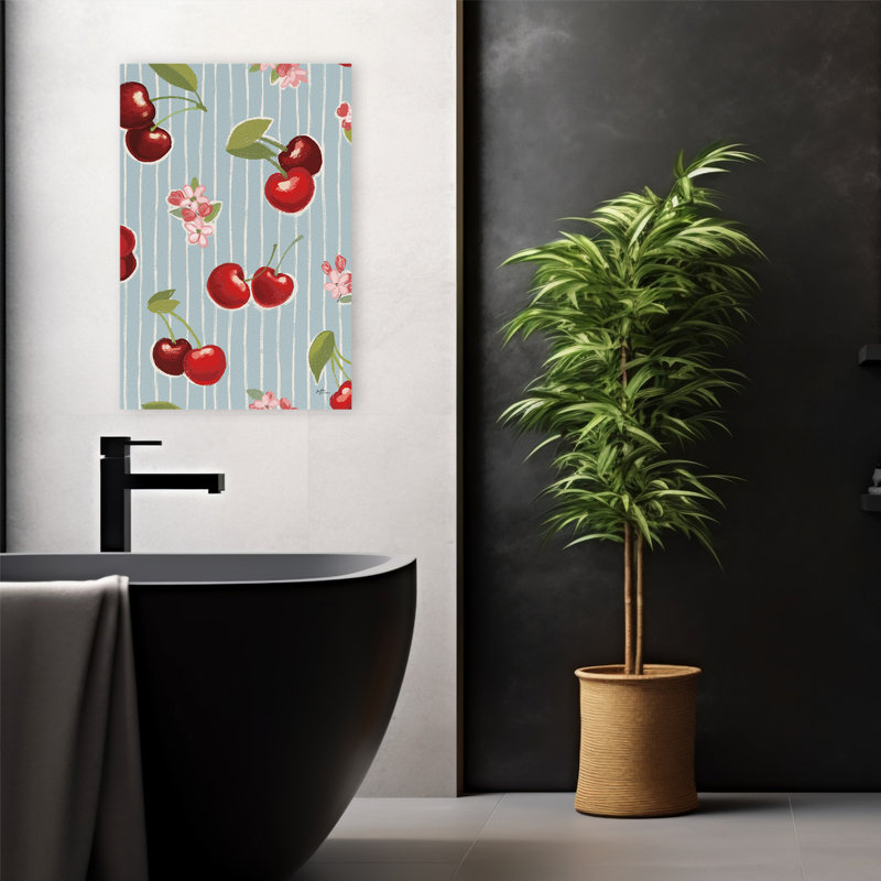 Sweet Life Step 02 - Fleurs de cerisiers bleus en fleurs, H 24 po x l 16 po