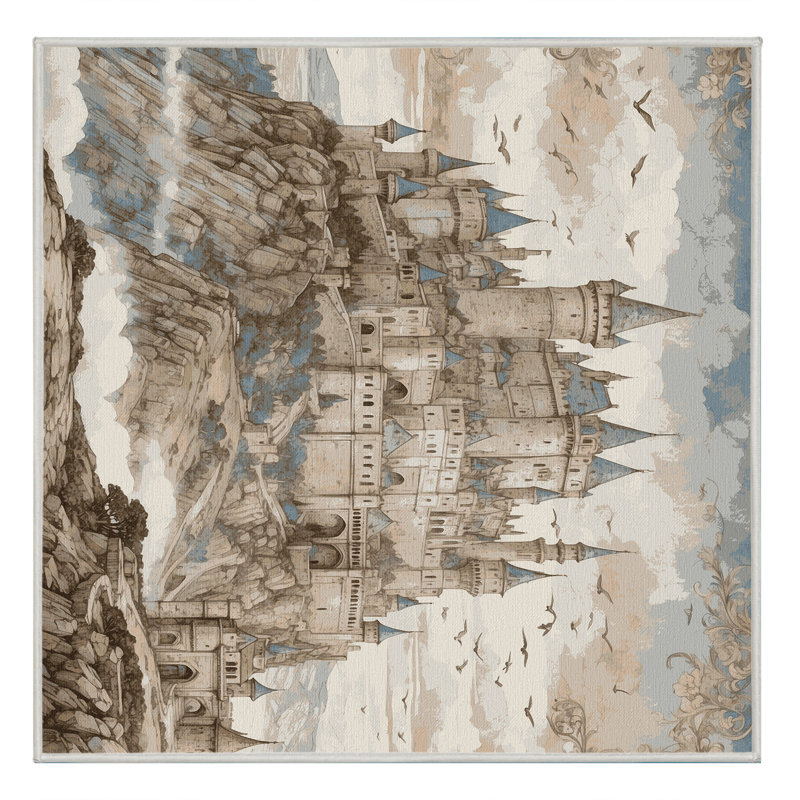 Tapis murs dorés, Carré 5 pi