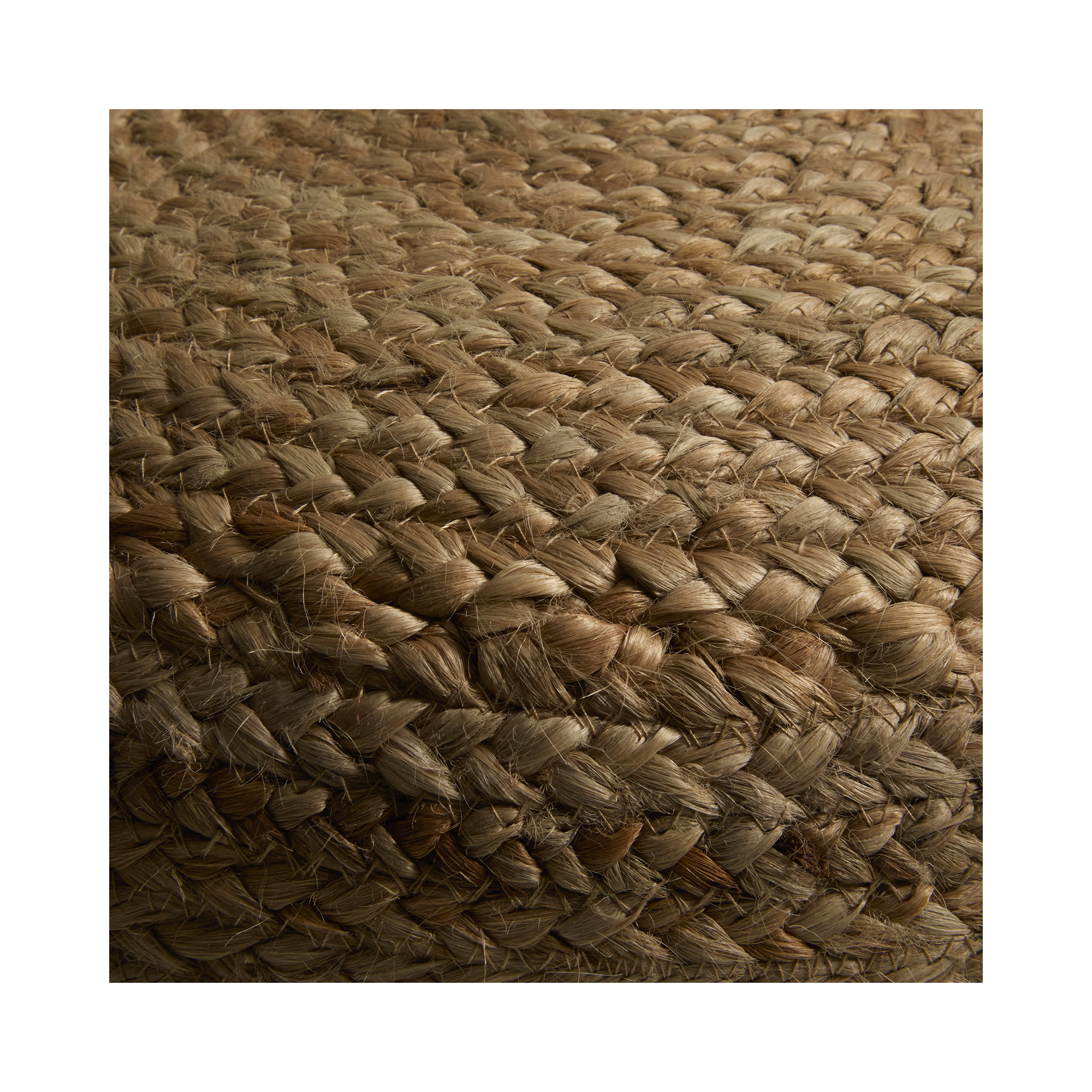 Teele 18" Wide Round Pouf Ottoman, Natural