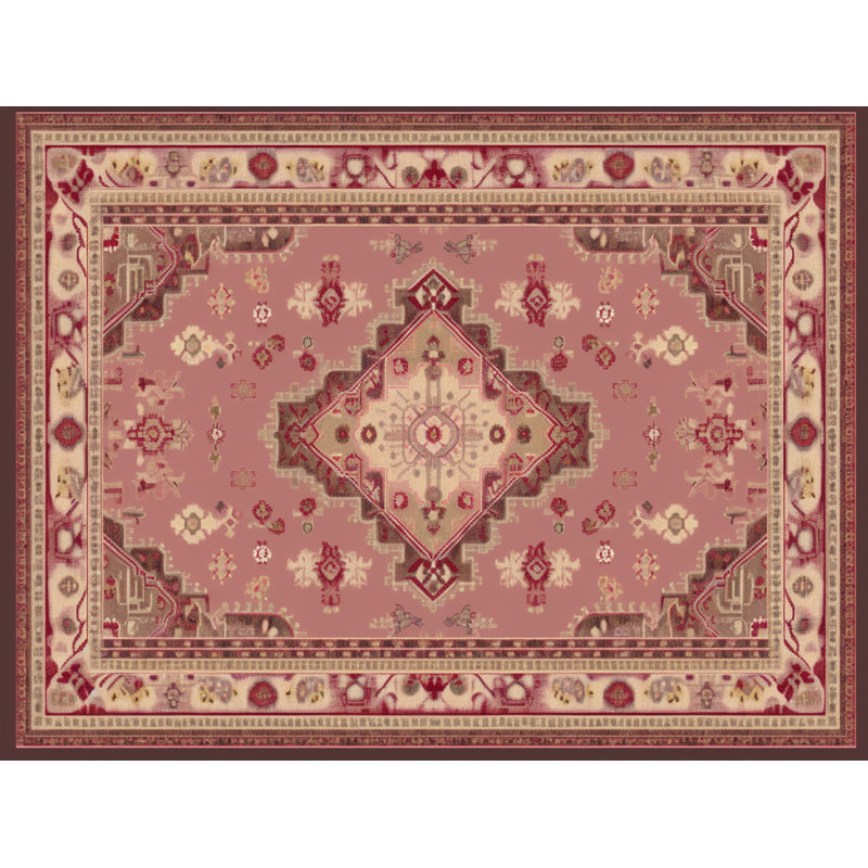 Polyester Comforter, Twin Comforter, Pink/Beige Oriental