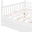 Lit double en bois avec lit gigogne simple-77484200