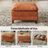 143.7'' Comfy  U Shaped Sectional Modular Deep Cloud 4-Piece Sofa with Two Ottoman- Premium Fabric-391851287