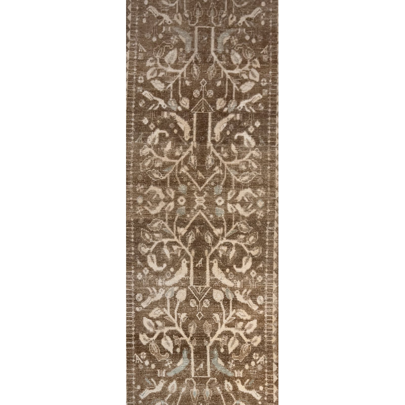 One-of-a-Kind 3'7 X 9' Hand Knotted Area Rug