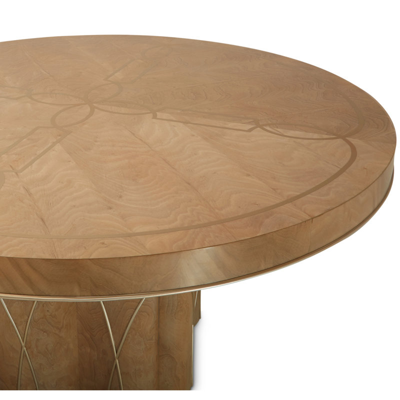 Villa Cherie Mahogany Round Dining Table