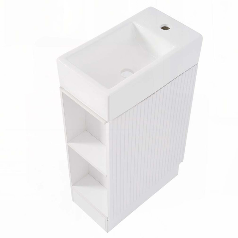 Meuble-lavabo 18,6 po avec lavabo, Blanc
